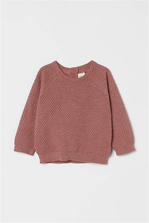 Textured Knit Sweater Dusty Rose Kids Handm Us