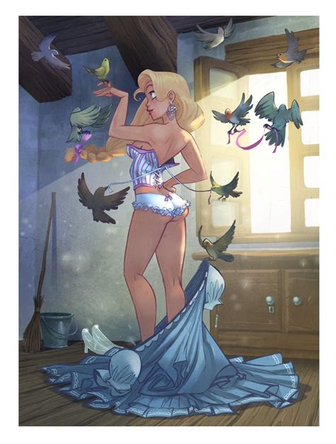 Geek Art Sexy Cinderella Pin Up Art GeekTyrant