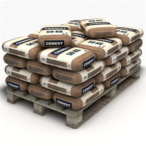 Pallet cement bags model - TurboSquid 1386819