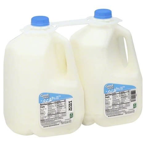 Great Value 1 Low Fat Milk 1 Gallon 2 Count