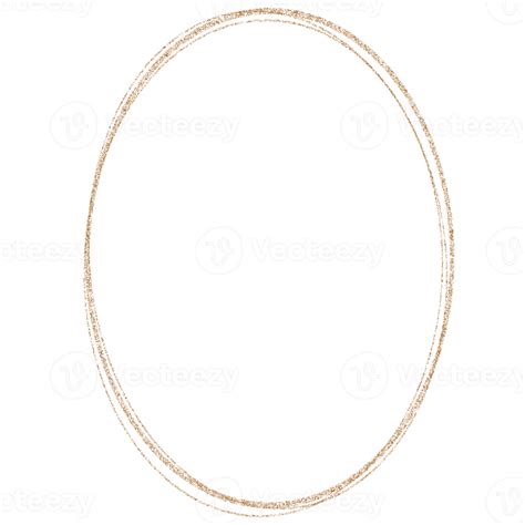 Oval Gold Frame 15241291 Png