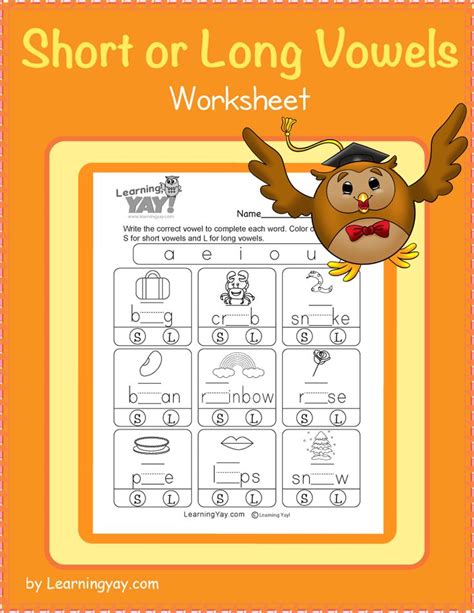 First Grade Short Or Long Vowels Worksheet Vowel Worksheets Phonics