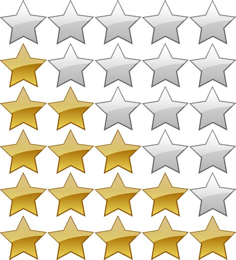 5 Star Rating Icon Png Transparent Background Free