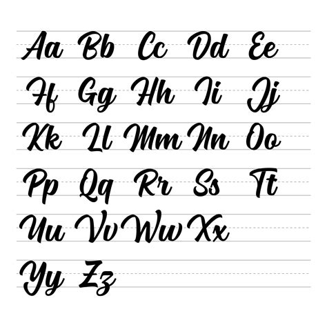 Alphabet In Cursive Writing 7de