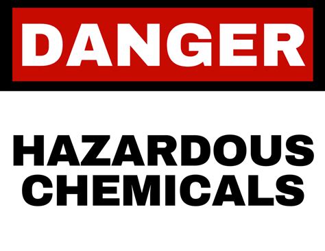 Free Hazardous Chemicals Safety Sign Hsse World