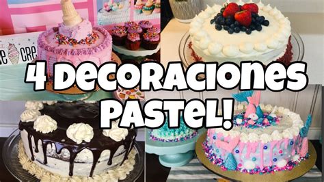 Decoraciones FÁciles De Pastel Como Decorar Un Pastel En Casa Youtube