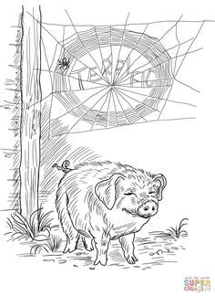 Family fun coloring pages characters city charlottes web. Some Pig : Wilbur from E.B. White's "Charlotte's Web ...