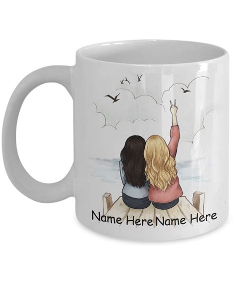 From the etsy shop, mugxie you can personalize the mug so that they look just like you and your best friend. By UNIFURY - Personalized Mug - Best Friend Sister By ...