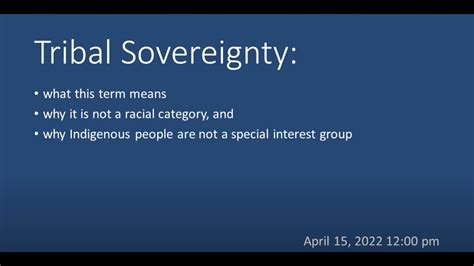 What Is Tribal Sovereignty YouTube