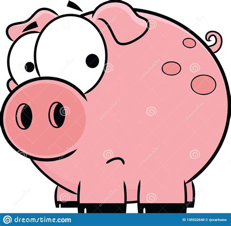 Cartoon Pink Pig Stock Vector Illustration Of Cute