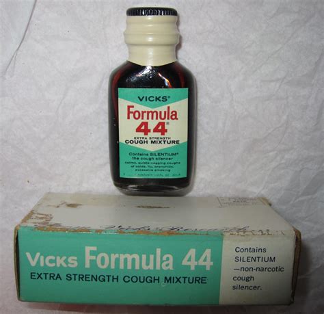 Empty Vicks Formula 44 With Silenium Glass Bottle Glass Insulators