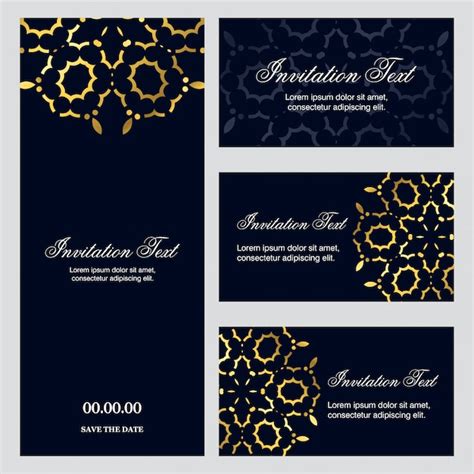 Premium Vector Wedding Cards Design Vector