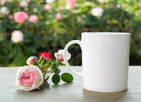 Premium Ai Image A Blank White Coffee Mug Mockup