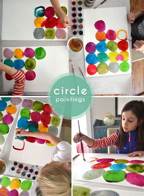 Funny Diy For Kids Watercolor Circle Paintings Kidsomania