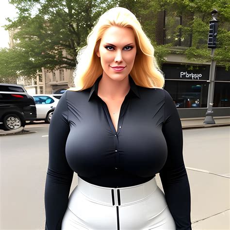 Huge Very Tall Plus Size Blonde Young Girl With Very Small Head Arthubai