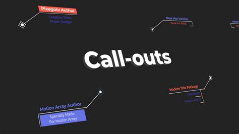 Call Outs Premiere Pro Templates Motion Array