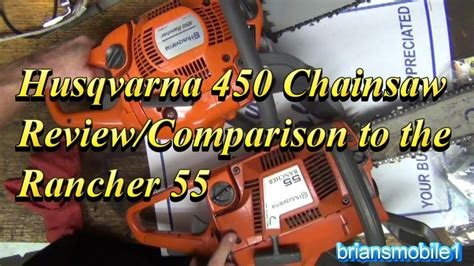 How do you troubleshoot a husqvarna chainsaw problem? Husqvarna 450 Chainsaw Review / Comparison Rancher 55 - YouTube