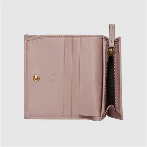 Black marmont card holder wallet. Dusty Pink Leather GG Marmont Card Case Wallet | GUCCI®