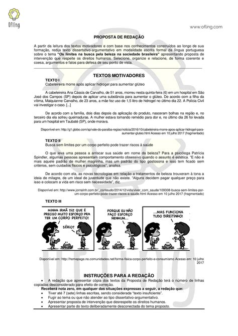 Atividade De Redação A Partir De Texto Dissertativo-argumentativo Nota 1000