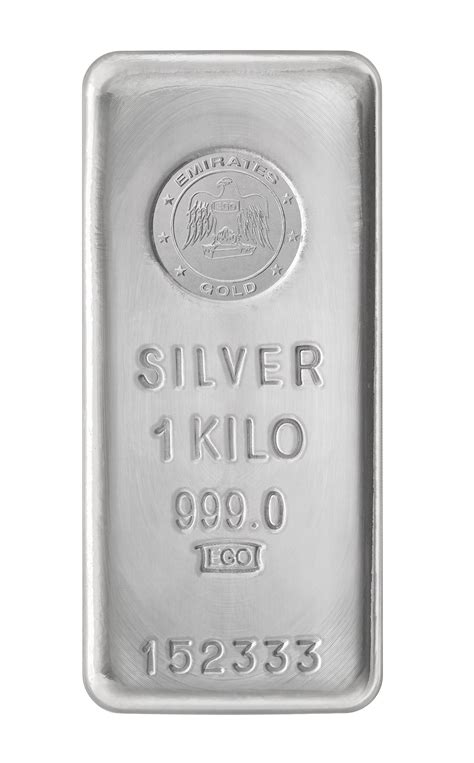 Silver Cast Bar 1 Kg 9990 Purity Emirates Gold