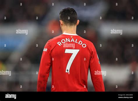 Cristiano Ronaldo 7 Of Manchester United Back Of Shirt During The Game