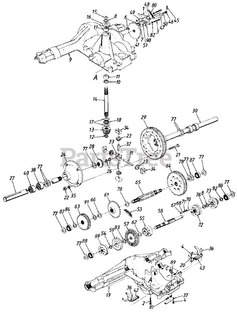 Mtd 140 849h000 Mtd Garden Tractor 1990 Transaxle Parts Lookup With