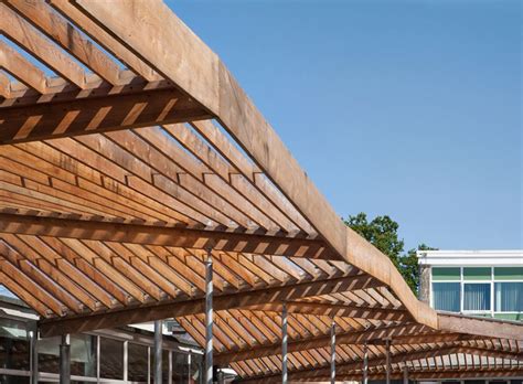 The leader in canopies for storefronts, extruded aluminum canopy, aluminum frame awnings and custom canopy systems, outdoor & metal awnings. School Larch Canopy and External Classroom - Feilden ...