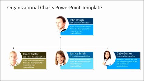 Org Chart With Photos And Background For Powerpoint Slidemodel Images