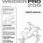 Weider Pro 9835 Manual
