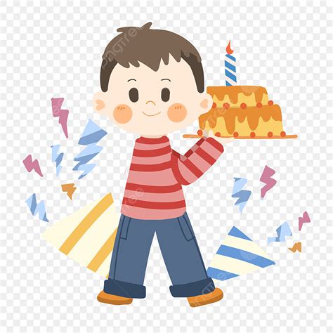 Cartoon Birthday Cake Png Picture Cartoon Boy Eating Birthday Cake Png