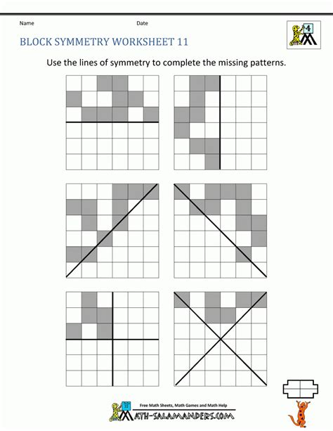 Free Symmetry Drawing Worksheets Pdf