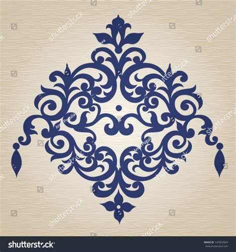 Iso 9001 & iso 14001 certified. Vector ornate ornament in Victorian style. Element for ...