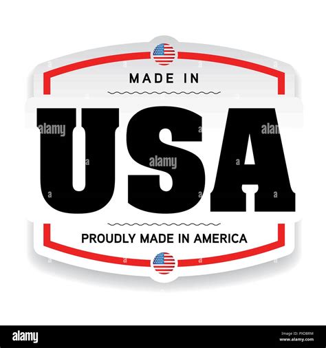 Made In Usa Label Stock Vector Image And Art Alamy