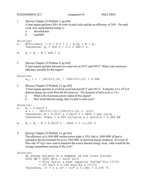 Soln6 Lecture Notes 1 Engineering 2c3 Assignment 6 Solution