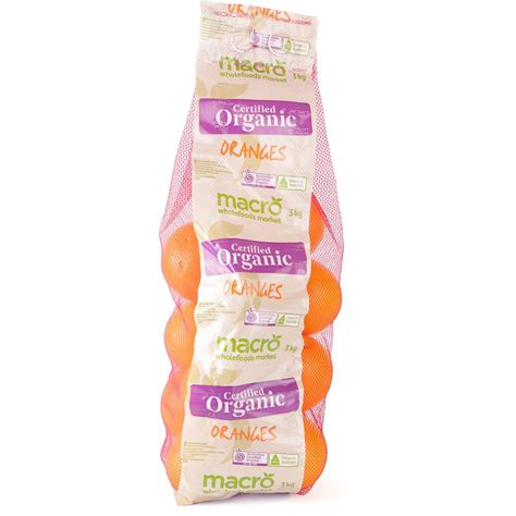 Macro Organic Valencia Oranges 3kg Bag Woolworths