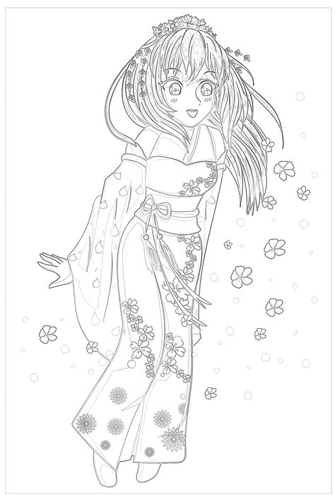 Anime Chibi Coloring Page Mimi Panda