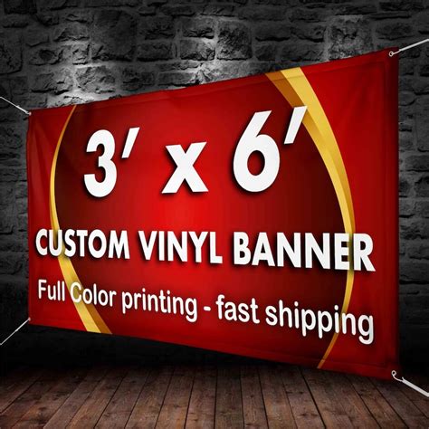 Custom Vinyl Banner 3x6 Ft L Custom Banners L Premium 13oz Etsy