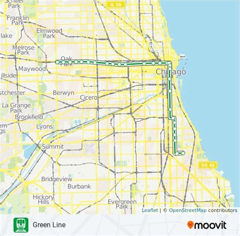 Green Line Route Time Schedules Stops And Maps Towards 63rd
