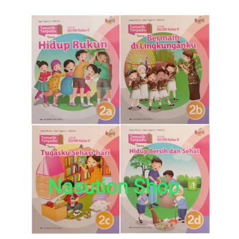Jual Buku Tematik Terpadu 2a 2b 2c 2d Kelas 2 Sd K13 Revisi Erlangga Original Shopee Indonesia