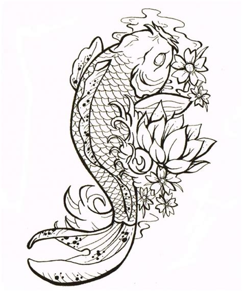 The Best Free Koi Fish Drawing Images Download From 8870 Free Drawings