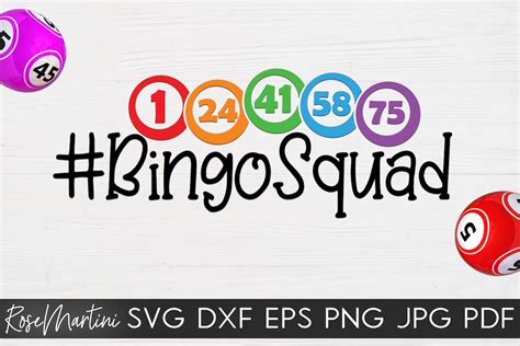 Bingo Squad Svg File For Cutting Machines Cricut Silhouette Etsy Canada