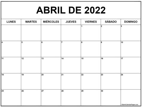 Abril De 2022 Calendario Gratis Calendario Abril