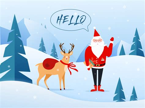 Hello Dribbble Merry Christmas By Carice On Dribbble