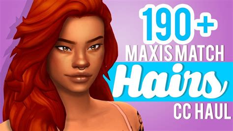80 Maxis Match Hairs Links The Sims 4 Cc Shopping Haul Youtube
