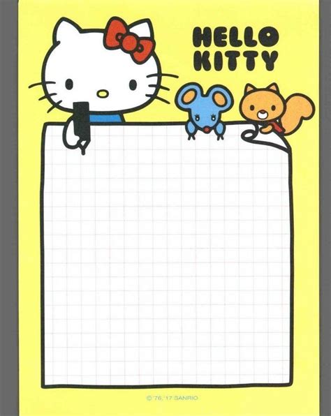 Note Writing Paper Note Paper Hello Kitty My Melody Sanrio Hello