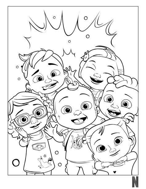 Cocomelon Coloring Pages Characters In 2021 Spider Coloring Page
