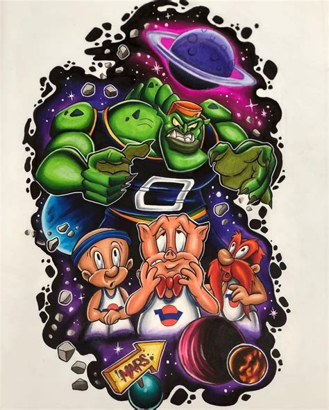 Finished Off Another Space Jam Piece Iv Been Working On Looking Forward To Adding This To My