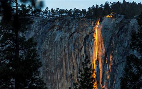 Rare Firefall Makes Its Return To Yosemite For Just A