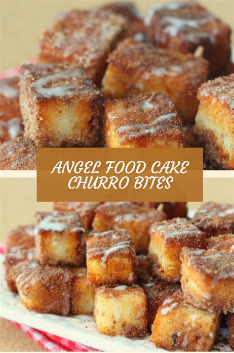It is moist, tender, not overly sweet and ethereally light. ANGEL FOOD CAKE CHURRO BITES | Angel food cake desserts ...