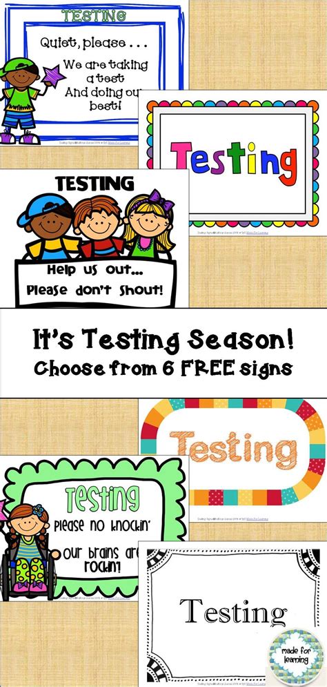 Testing Signs Perk Up Your Testing Site With Free Signs School